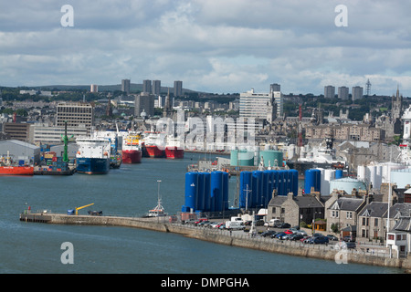 Aberdeen Nordsee Öl Industrie Offshore-Versorgung Stockfoto