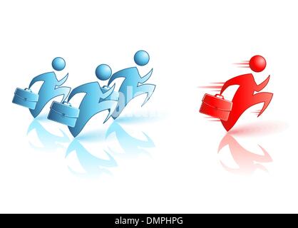 Unternehmer ausgeführt Stock Vektor