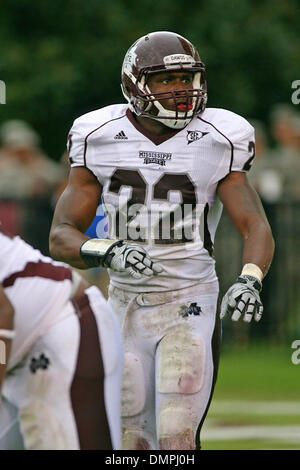 Sep 27, 2009 - Starkville, Mississippi, USA - 26. September 2009: Linebacker Jamar Chaney (22) 4. Quartal. Die LSU Tigers besiegte die MSU-Bulldogs 30-26 im Davis Wade Stadion in Starkville MS. (Credit-Bild: © Fichte Derden/Southcreek Global/ZUMApress.com) Stockfoto