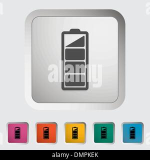 Aufladen der Batterie, einzelnes Symbol. Stock Vektor