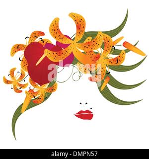 Lily Mädchen, Vektor Stock Vektor