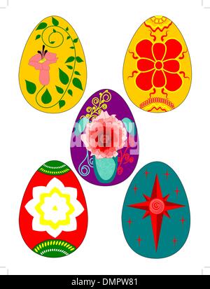 Satz von Easter eggs Stock Vektor