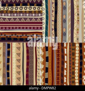 Satz von Muster tribal Muster Stock Vektor
