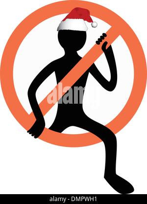 Das Gefahrensymbol Mann zu stoppen Stock Vektor