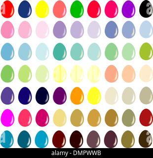 Ostereier, Vektor-set Stock Vektor