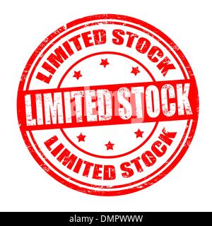 Begrenzter Vorrat Stempel Stock Vektor