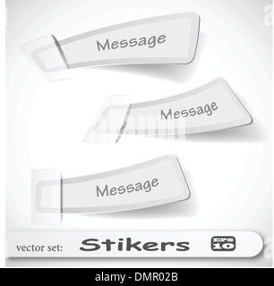 die weißen Aufkleber Vektor-illustration Stock Vektor