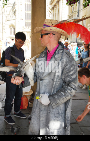 der Vogelmann in Stadtmitte Bath, Somerset, Vereinigtes Königreich Stockfoto