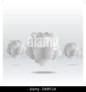 Abstrakte Blumen auf einem grauen Hintergrund Stock Vektor