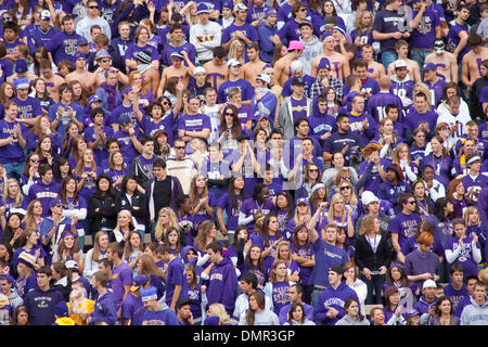 24. Oktober 2009 - Seattle, Washington, USA - 24. Oktober 2009: Husky Fans während des Spiels zwischen #11 rangiert Oregon Ducks und der Washington Huskies im Husky Stadium in Seattle, WA gespielt wird. (Kredit-Bild: © Andrew Fredrickson/Southcreek Global/ZUMApress.com) Stockfoto