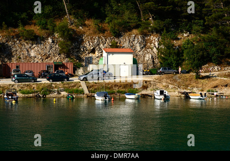 Istrien Kroatien Adria Meer Kvarner Region Luka Plomin Hafen Stockfoto