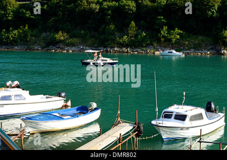 Istrien Kroatien Adria Meer Kvarner Region Luka Plomin Hafen Stockfoto