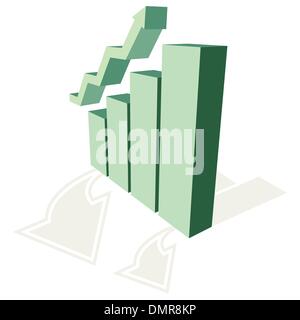 wachsende Chart und Pfeil-trend Stock Vektor