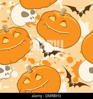 gelbe Halloween-Muster Stock Vektor