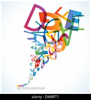 Zusammenfassung Hintergrund mit alphabet Stock Vektor