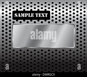 Metall Textur / Muster mit Löchern Stock Vektor