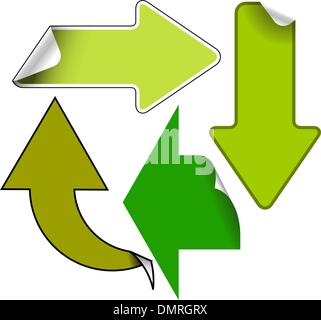 Pfeile-Etiketten-Abzeichen-Aufkleber Stock Vektor