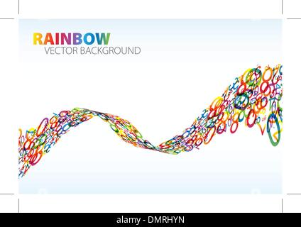 Abstrakte Welle aus bunten Zahlen Stock Vektor