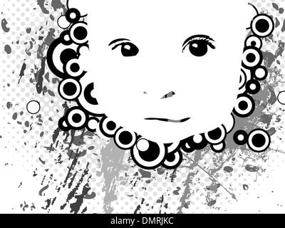 Gesicht eines kleinen Kindes Stock Vektor