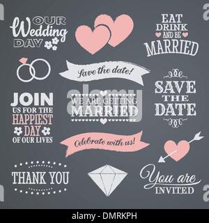 Tafel-Hochzeit-Design Stock Vektor