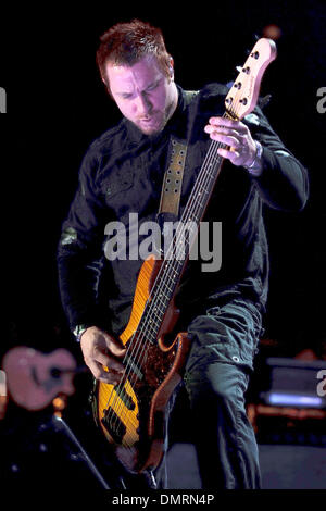 Creed Bassist Brian Marshall während der Show Bands in Dallas Texas (Credit-Bild: © Steven Leija/Southcreek Global/ZUMApress.com) Stockfoto