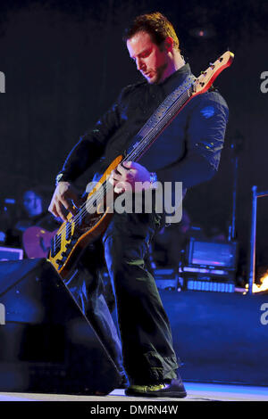 Creed Bassist Brian Marshall während der Show Bands in Dallas Texas (Credit-Bild: © Steven Leija/Southcreek Global/ZUMApress.com) Stockfoto