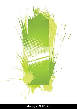 Grüner abstrakte Farbe spritzt Schriftart. Buchstabe I Stock Vektor