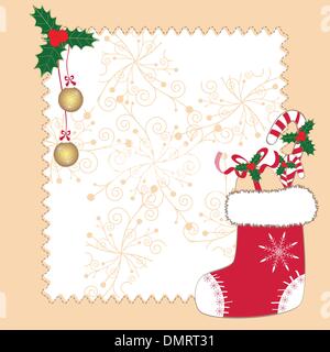 Weihnachtsgrußkarte Ornamente Stock Vektor