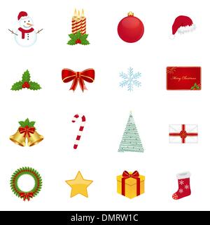 Weihnachts-icons Stock Vektor