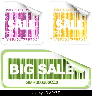 Frische Verkauf Etiketten Stock Vektor