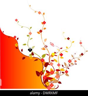 Herbst Blumen Hintergrund Stock Vektor