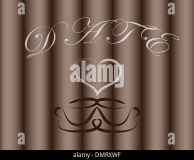 Hintergrund mit zwei Tassen Stock Vektor