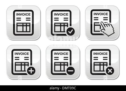 Rechnung, Finanzen Vektor Tasten set Stock Vektor