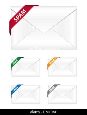 Spam-Newsletter Symbole Stock Vektor