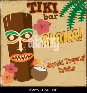 Tiki bar Vintage poster Stock Vektor