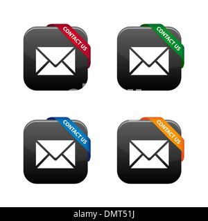 Kontaktieren Sie uns Tasten Stock Vektor