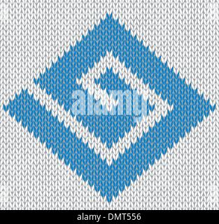 Mäander gestrickt Ornament Element, nahtlose Vintage Te stricken Style Stock Vektor
