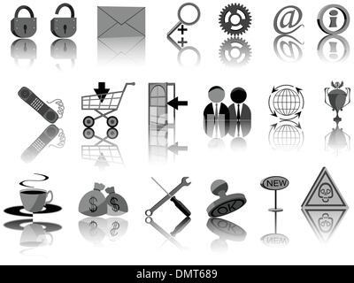 Set von Icons für web Stock Vektor