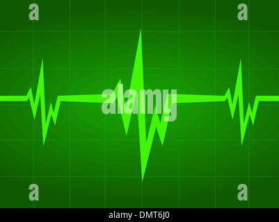 Herz höher schlagen. EKG-Kurve. Stock Vektor