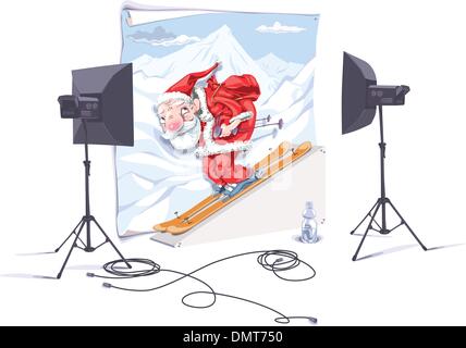 Skigebiet Santa Claus. Stock Vektor