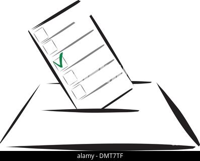 Symbol in einfachen schwarzen Linien stimmen Stock Vektor