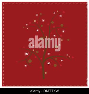 Weihnachtsbaum und Schnee Stock Vektor