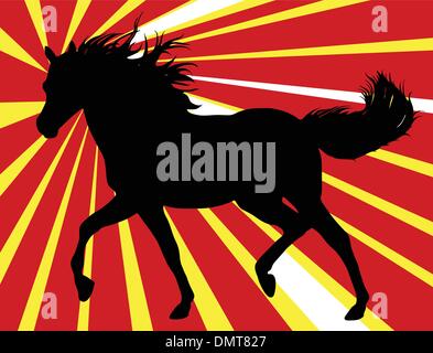Pferd laufen Stock Vektor