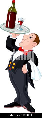 Cartoon-Kellner Stock Vektor