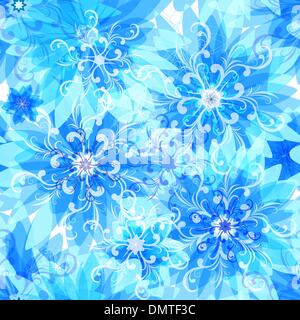 Nahtlose blau Blumenmuster Stock Vektor