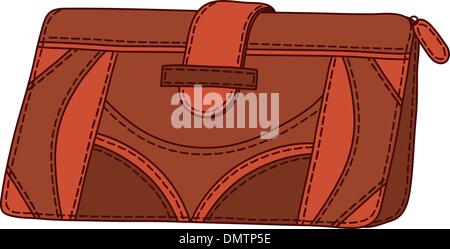 Portemonnaie aus Leder Stock Vektor