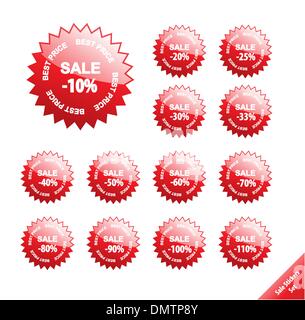 Sammlung von glänzenden marketing-Elemente. Vektor-Rabatt-Etiketten. Stock Vektor