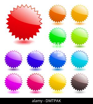 Bunt glänzende Webelemente. Perfekt für das Hinzufügen von Text, Symbole Stock Vektor