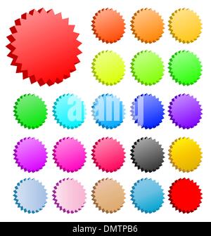 3D Vektor Sterne Abzeichen Sammlung. Perfekt für Icons oder Text. Stock Vektor