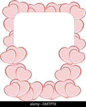 leere Karte auf Valentine Konfetti machen der Herzen Stock Vektor